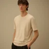 Maglione a maniche corte in crêpe di cotone