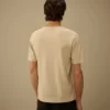 Maglione a maniche corte in crêpe di cotone