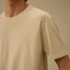 Maglione a maniche corte in crêpe di cotone