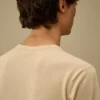 Maglione a maniche corte in crêpe di cotone