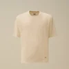 Maglione a maniche corte in lino con collo rotondo