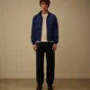 Maglione a maniche corte in lino con collo rotondo