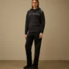 Maglione con cappuccio in ciniglia di cotone a doppia tintura