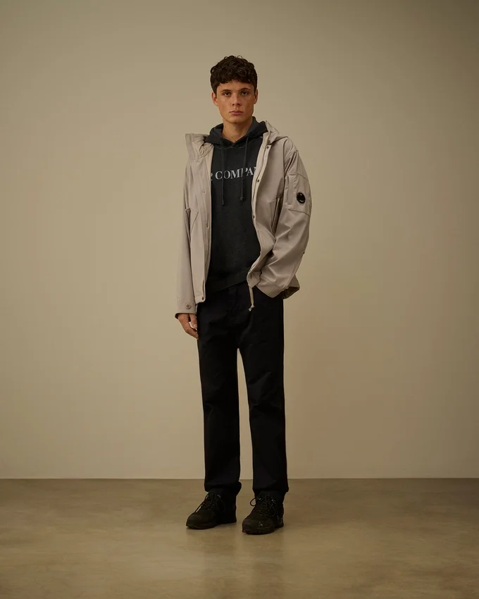 Maglione con cappuccio in ciniglia di cotone a doppia tintura