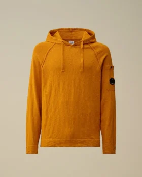 Maglione con cappuccio in misto cotone e nylon Lens