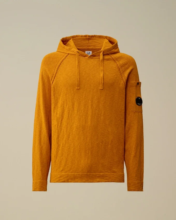 Maglione con cappuccio in misto cotone e nylon Lens