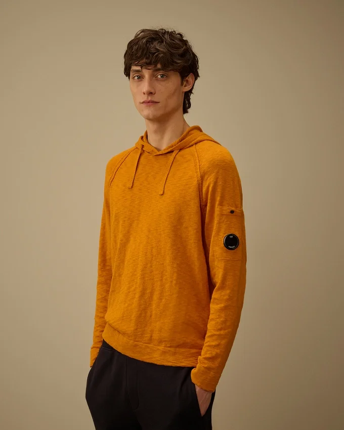 Maglione con cappuccio in misto cotone e nylon Lens