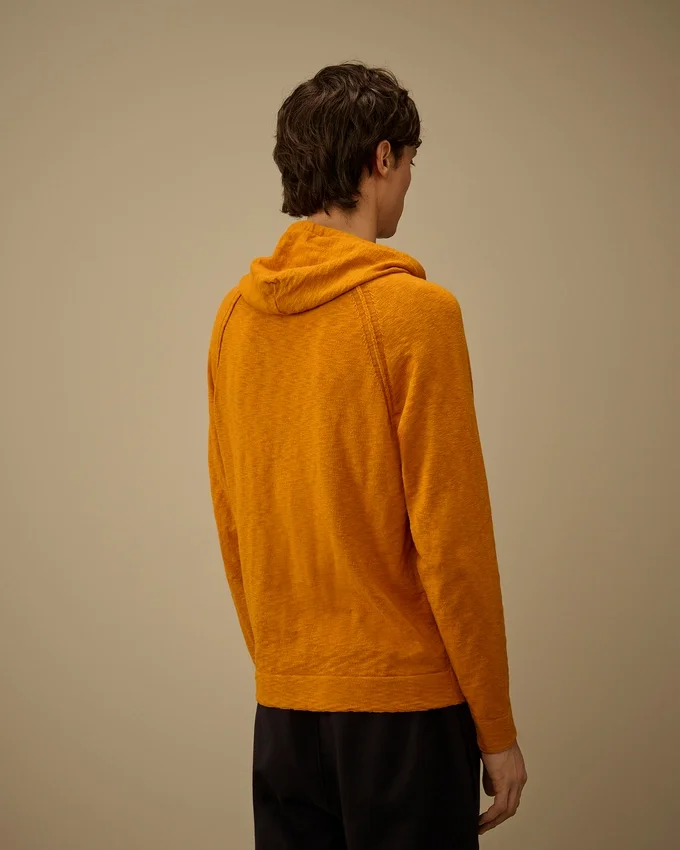 Maglione con cappuccio in misto cotone e nylon Lens