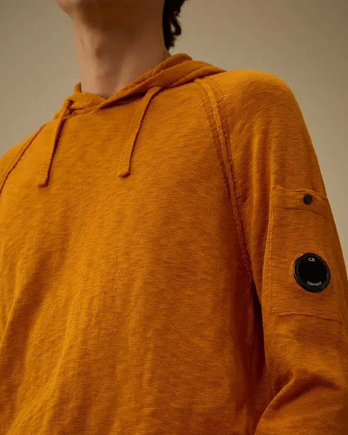 Maglione con cappuccio in misto cotone e nylon Lens