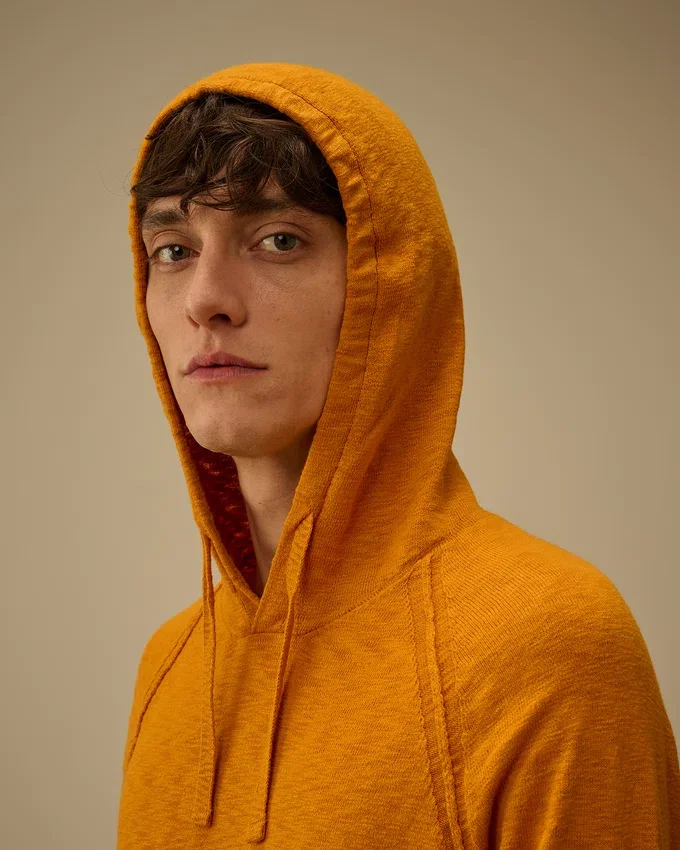 Maglione con cappuccio in misto cotone e nylon Lens