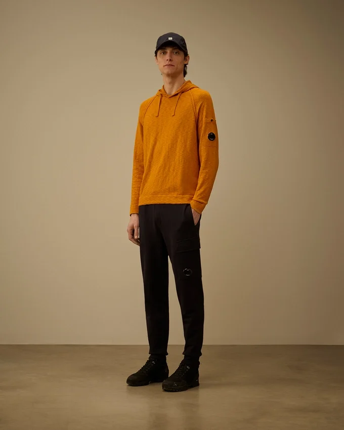 Maglione con cappuccio in misto cotone e nylon Lens