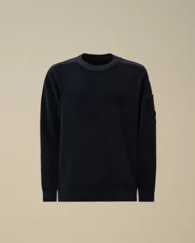 Maglione in ciniglia di cotone con motivo a lente