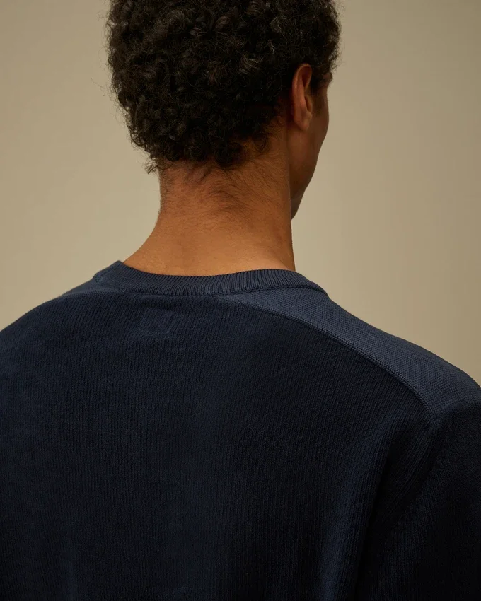 Maglione in ciniglia di cotone con motivo a lente
