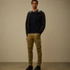 Maglione in ciniglia di cotone con motivo a lente