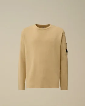 Maglione in cotone Sea Island con dettaglio a forma di Lens
