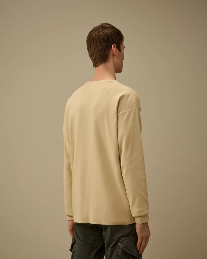Maglione in cotone Sea Island con dettaglio a forma di Lens