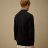 Maglione Lens in cotone Sea Island con mezza zip