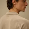 Maglione polo a maniche corte in crêpe di cotone