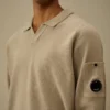 Maglione Polo in ciniglia di cotone con lente
