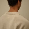 Maglione Polo in ciniglia di cotone con lente