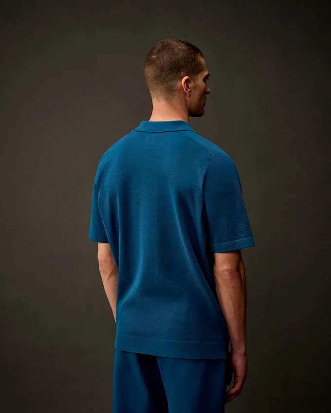 Maglione polo in cotone elasticizzato della Metropolis Series