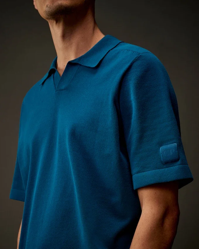 Maglione polo in cotone elasticizzato della Metropolis Series