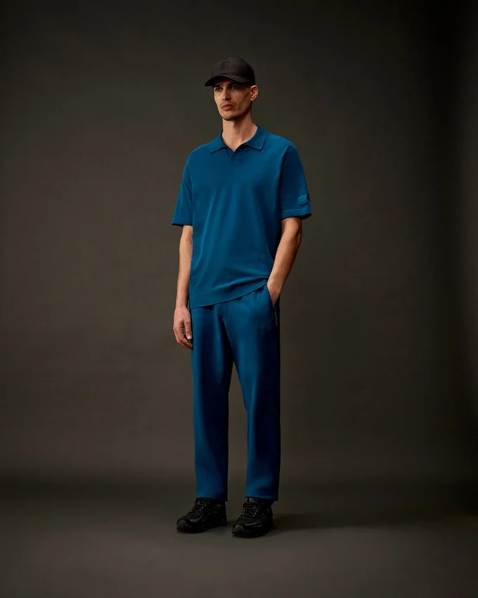 Maglione polo in cotone elasticizzato della Metropolis Series