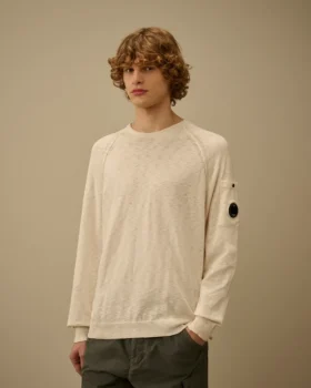 Maglione raglan a girocollo in misto cotone e nylon