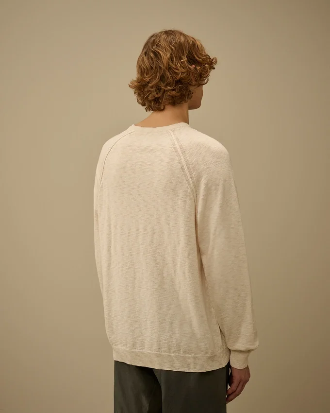 Maglione raglan a girocollo in misto cotone e nylon