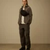 Maglione reversibile con cappuccio in misto cotone