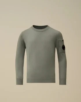 Maglione U16 in cotone con collo rotondo e Lens
