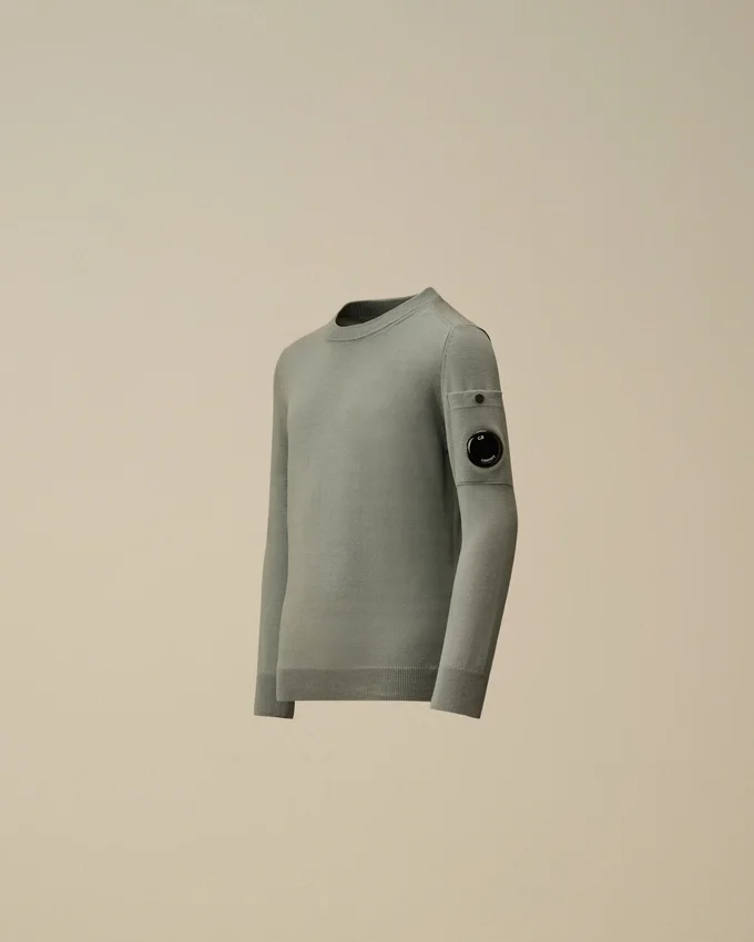 Maglione U16 in cotone con collo rotondo e Lens