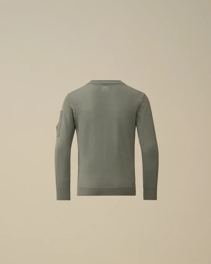 Maglione U16 in cotone con collo rotondo e Lens