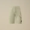 Pantaloncini cargo in felpa di cotone a trama diagonale
