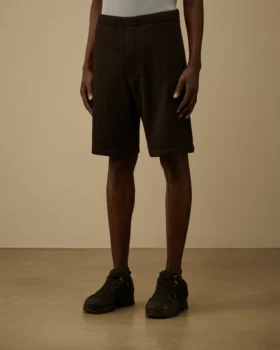 Pantaloncini cargo in pile a trama diagonale