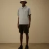 Pantaloncini cargo in pile a trama diagonale