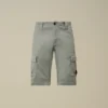 Pantaloncini cargo in raso elasticizzato con lenti
