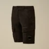 Pantaloncini cargo U16 in gabardina elasticizzata con Lens
