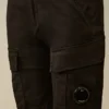Pantaloncini cargo U16 in gabardina elasticizzata con Lens