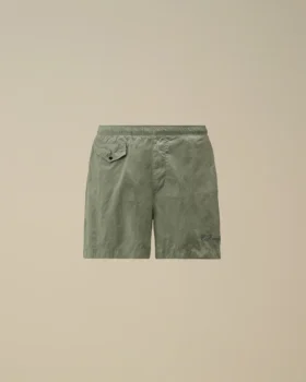 Pantaloncini da bagno con logo Eco-Chrome-R ricamato
