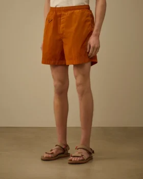 Pantaloncini da bagno con logo Eco-Chrome-R ricamato