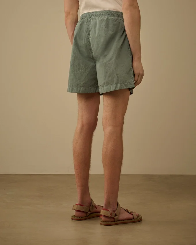 Pantaloncini da bagno con logo Eco-Chrome-R ricamato