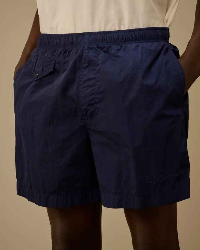 Pantaloncini da bagno con logo Eco-Chrome-R ricamato