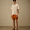 Pantaloncini da bagno con logo Eco-Chrome-R ricamato