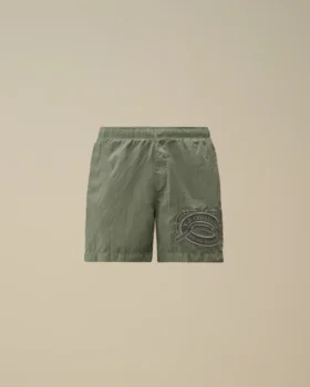 Pantaloncini da bagno con ricamo grafico Eco-Chrome-R