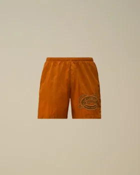 Pantaloncini da bagno con ricamo grafico Eco-Chrome-R