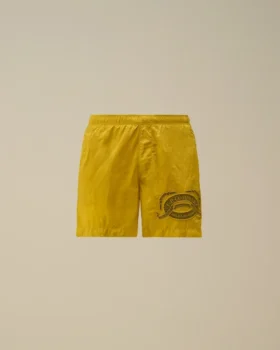 Pantaloncini da bagno con ricamo grafico Eco-Chrome-R