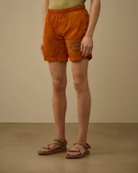 Pantaloncini da bagno con ricamo grafico Eco-Chrome-R