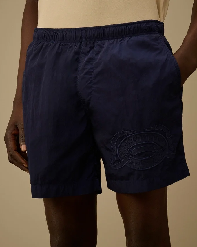 Pantaloncini da bagno con ricamo grafico Eco-Chrome-R