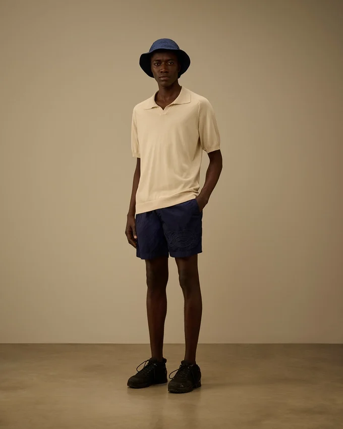 Pantaloncini da bagno con ricamo grafico Eco-Chrome-R